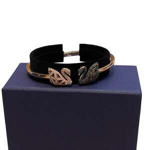 Swarovski Facet Swan Bangle Bracelet Multi Color, Size Large
